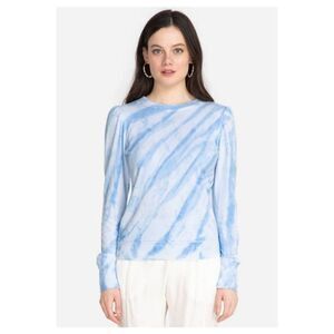 Johnny Was x Amanda Bond Tie Dye Blue White Giselle Sweater sz Medium
